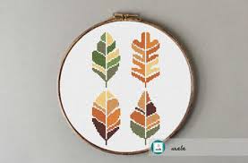 9 Fall Leaf Inspired Cross Stitch Patterns