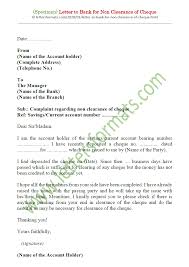 For more information on cookies you can read the bov cookie policy. Sample Letter To Bank Manager For Non Clearance Of Cheque