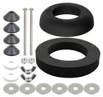 SPARES2GO Kit guarnizione per cassetta WC, 100 mm, M6, bullone passante da  3,8 cm, cupola in gomma da 5,1 cm, set di rondelle in schiuma : Amazon.it:  ...