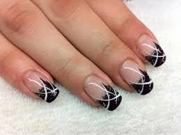 Schwarz Weiss Manikure Ideen Franzosische Nageldesign Schone Gelnagel