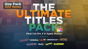 Youtube motion titles | final cut pro x and apple motion. The Ultimate Titles Pack Final Cut Pro X Apple Motion By Digitalproducts669 On Envato Elements