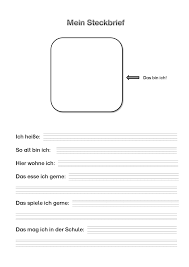 Arbeitsblatt Eigener Steckbrief Der Kinder Unterrichtsmaterial In Den Fachern Deutsch Fachubergreifendes In 2020 Steckbrief Arbeitsblatter Unterrichtsmaterial
