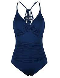 Firpearl Women S Halter One Piece Swimsuits Braid Macrame Ruched Tummy Control Swimwear Lovely Novelty Halter One Piece Swimsuit Tummy Control Swimwear Control Swimwear