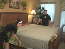 While the elastic corners on a fitted sheet are helpful for keeping them on a mattress, they make folding the sheets a real pain. How To Make A Bed How To Put Flat Sheets On Beds Youtube
