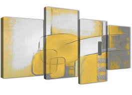 Do you have a large space to fill? Wall091 Wall Art Yellow And Grey
