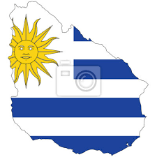 Die aktuelle flagge von uruguay wurde offiziell im juli 11, 1830 angenommen. Land Umriss Mit Der Flagge Von Uruguay Leinwandbilder Bilder Teilung Grenze Region Myloview De