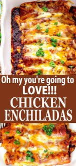 Chicken Enchiladas With Homemade Red Enchilada Sauce Recipes Mexican Food Recipes Enchilada Recipes