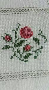 Leaf Embellishments On Right Cross Stitch Rose Cross Stitch Flowers Cross Stitch Designs