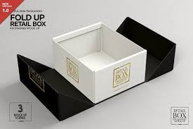 Fold Up Retail Box Packaging Mockup Packaging Mockup Box Packaging Free Packaging Mockup