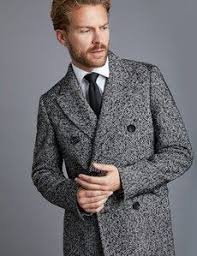 Black And White Coat Mens Men S Black White Herringbone Coat Double Breasted 1913 Collection Hawes And Curtis Black And White Man Dapper Men Suits For Sale