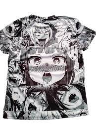 Anime Face Hentai Manga T Shirt Women's XL (18) Harajuku Face Top |  eBay