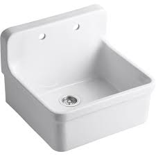 Check spelling or type a new query. Kohler Gilford Tm Apron Front Wall Mount Kitchen Sink 24 Inch X 22 Inch The Home Depot Canada