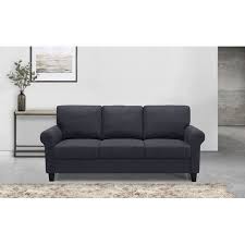 Stylish and modern, this leather sofa easily transitions to a bed for guests. Must Have Abbyson Derby Fabric Sofa Charcoal Gray From Abbyson Accuweather Shop