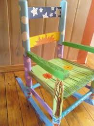 Painted Chair For A Child Painted Rocking Chairs Painting Kids Furniture Whimsical Painted Furniture