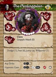 The penanggal or penanggalan is a nocturnal vampiric entity from malay ghost myths. The Penanggalan Gct Studios