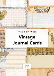 Free Printable Vintage Journal Cards Tortagialla Printable Journal Cards Vintage Journal Vintage Junk Journal
