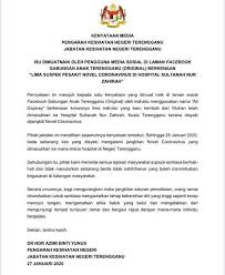 Jabatan kesihatan negeri terengganu (jknt) ingin mempelawa warganegara malaysia yang berkelayakan bagi mengisi segera kekosongan perkhidmatan personel mystep di unit it jabatan kesihatan negeri terengganu. Tv Darul Iman Kenyataan Media Jabatan Kesihatan Negeri Facebook