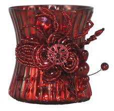 Using candle votives gives you the advantage of available in gold, silver, clear, red, blue, rose gold, white, green, amber, pink, orange, purple, bronze, turquoise and black colors. Set Of 2 Cranberry Red Mercury Glass Votive Candle Holders With Beaded Clusters Walmart Com Walmart Com
