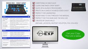 Midas M32 Cheat Sheet Better Than The User Manual