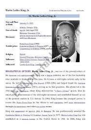 See more ideas about mlk jr, martin luther king jr, mlk. Martin Luther King Jr I Have A Dream Part 1 Biographical Outline Esl Worksheet By Anastasia Ciavattella