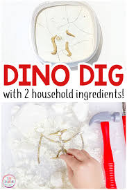 And luckily dinosaurs lend themselves to a lot of fun activities and crafts! Dinosaur Dig Excavation Activity That Is Super Easy