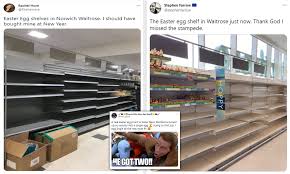 The same great prices as in store, delivered to your door or click and collect from store. Where Have All The Easter Eggs Gone Angry Shoppers Share Snaps Of Empty Supermarket Shelves Daily Mail Online
