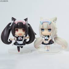 Animation Art Characters Set Of 8pcs Chocolat Vanilla Azuki Coconut Nekopara Vol 3 Anime Figure Figurine Collectibles Animation Art Characters