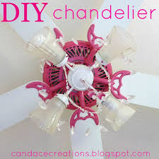 With a transitional silhouette the ceiling fan features 5 reversible silver or. Candace Creations Ceiling Fan Chandelier Pink Ceiling Fan Ceiling Fan Makeover
