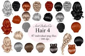 Hair loss and baldness concept. Custom Hairstyles Clipart Female Hair Clipart Best Friends 1239802 Characters Design Bundles