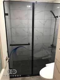 uv噴繪簡易幾合線條門片 不鏽鋼消光黑防爆淋浴門a005 1 bathtub