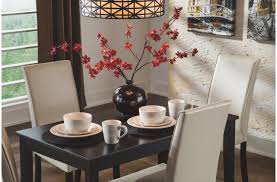 Ashley Furniture Signature Design Kimonte Dining Room Chair High Back Contemporary Set Of 2 Black Dining Room Table Dining Table Setting Dining Room Chairs
