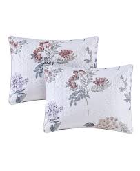The liza throw pillow has a natural coastalthe liza throw pillow has a natural coastal look. Cedar Rose Zinnia Set Of Two Quilted Euro Pillows Reviews Designer Bedding Bed Bath Macy S