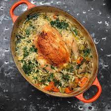 Chicken In A Pot With Lemon And Orzo Recipe Recipes Cooking Food