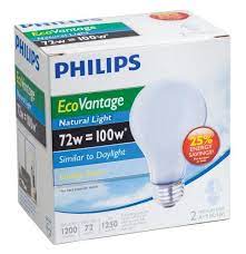 Philips 72 Watt A19 Ecovantage Light Bulb Natural Light Bulb Natural Light Save Energy