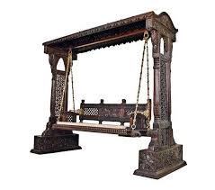 Antique Reproduction Jhula Beach Style Indoor Swings Big Jhoola Swing Big Jhula Swing Bird Design Jhula Swing B Indoor Swing Set Wood Swing Marble Carving