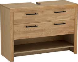 Badezimmer möbel set mit keramikwaschtisch hochschrank spiegel unterschrank weiß. Massivholz Waschbeckenunterschrank Online Kaufen Otto