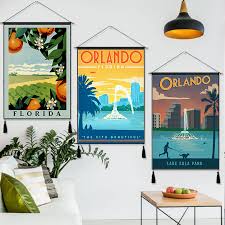 We carry everything from top brand names to those unique you will always find the basics for your home but combine that with a fun shopping experience, savings, and plenty of pieces that guarantee your home. Orlando America Florida Orange Vintage Hanging Cloth Cotton Line Painting Posters Home Decor Wall Hanging Tapestry Gift Painting Calligraphy Aliexpress