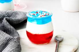 Red (top) for the blue jello. 4th Of July Jello Cups