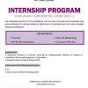 Internship programme for economics, finance, marketing, mass communication. 1