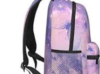 ZORIN Schulrucksack Glitzer Lila Schmetterling Leichte ...