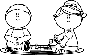 All you need is a box of crayons, markers, or colored pencils. Kids Playing Board Games Coloring Page Coloring Games For Kids Coloring Pages For Kids Coloring Pages
