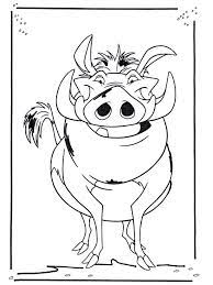 Colorare Il Re Leone Disegno Pumbaa Sorridente Dipinti Disney Re Leone Disegni Da Colorare