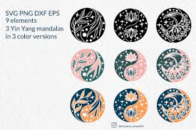 Download Doodle Yin Yang Mandala Set Svg Graphics By Zenart Studio By Tatyana Matsiushkova Thehungryjpeg Com