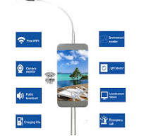 Street light led poster : advertising;security monitor.