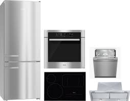 The miele compact cooking package is the perfect choice for compact kitchens, condos or urban living. Miele Mirectdwrh2022 5 Piece Kitchen Appliances Package With Bottom Freezer Refrigerator And Dishwasher In Stainless Steel