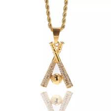 Free delivery and returns on ebay plus items for plus members. Studded Baseball Bats Cross Pendant And Chain Necklace Baseball Jewelry Sportzzheads Com