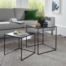37.432 couchtische im preisvergleich kaufberater testberichte echte.livetastic couchtisch rechteckig weiß , vicky , metall, glas , 75x50(78)x135(160) cm , gebürstet. Beistelltisch Mattis Satztisch 2er Online Kaufen