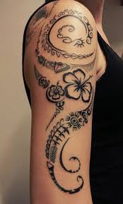 Polynesian Tribal Tattoo On Upper Arm Polynesian Tribal Tattoo On Upper Arm Arm Poly In 2020 Polynesian Tribal Tattoos Polynesian Tattoo Designs Tribal Tattoos