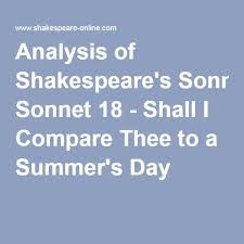 Analysis Of Shakespeare S Sonnet 18 Shall I Compare Thee To A Summer S Day Shakespeare Sonnets Sonnets Sonnet 116