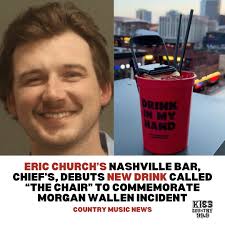 Eric Church's bar in Nashville 'Chiefs' debuts new drink called “The Chair”  inspired by Morgan Wallen's chair incident 🪑 #morganwallen #ericchurch  #countrymusic #nashvillebroadway